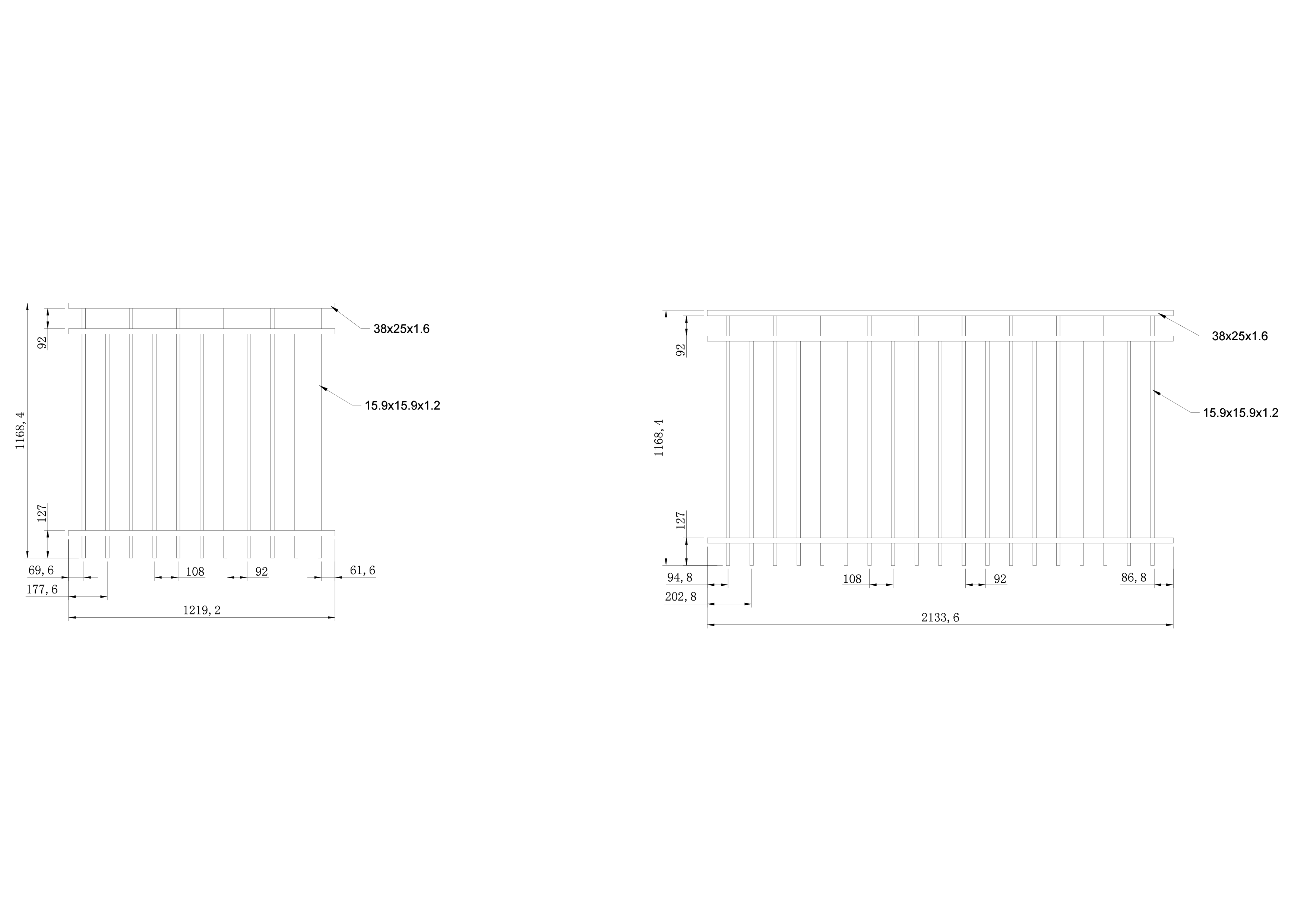 Contemporary Aluminium Ornamental Pool Fence