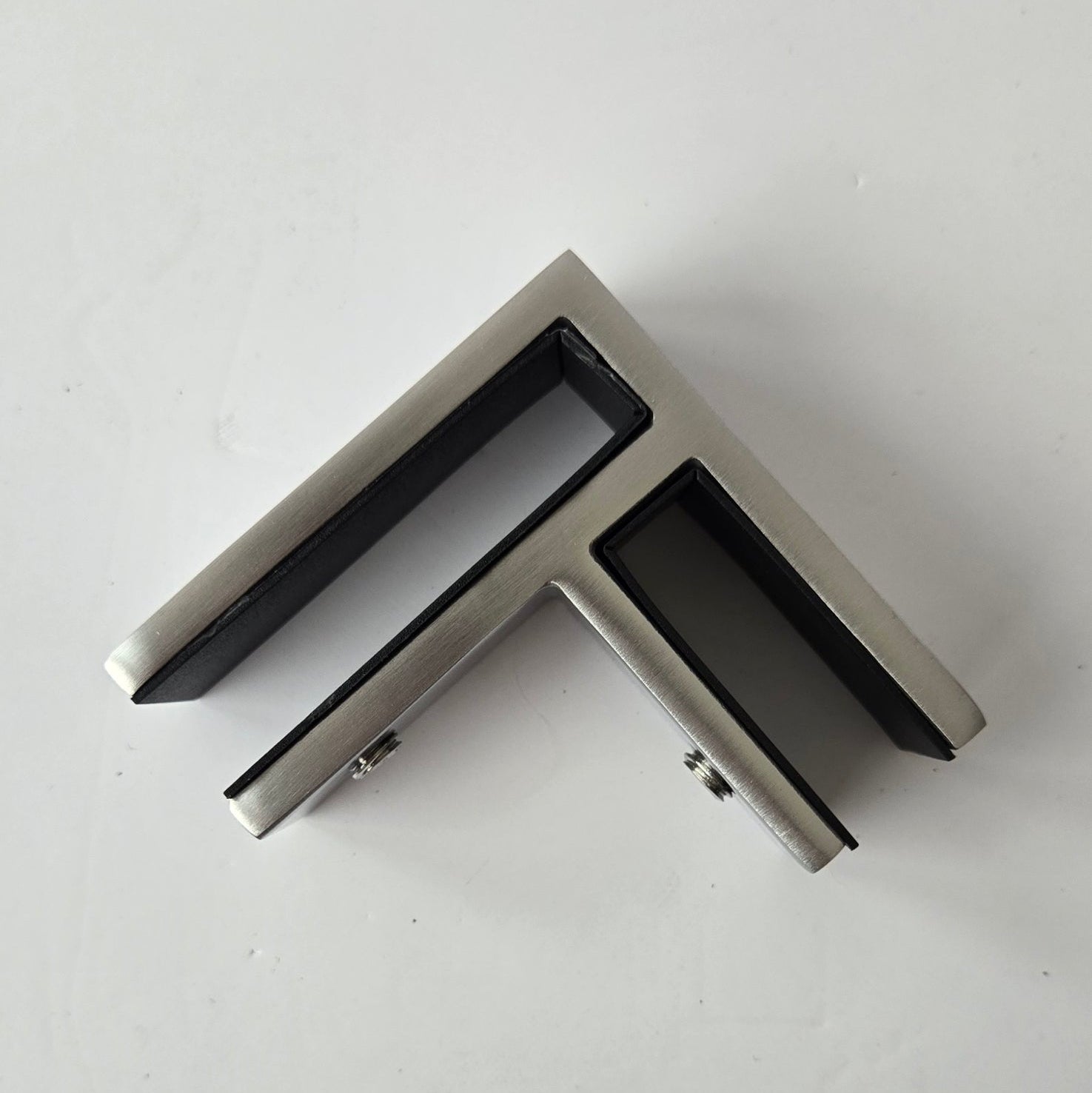 Glass to Glass Corner Union 1" Stainless