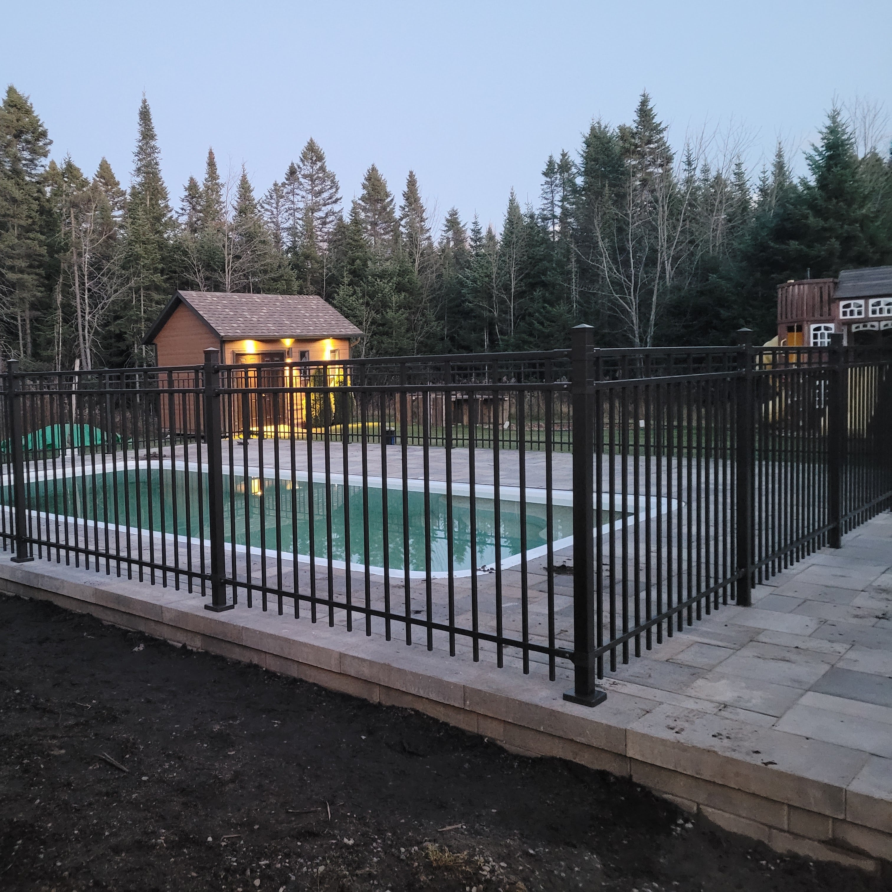 Contemporary Aluminium Ornamental Pool Fence
