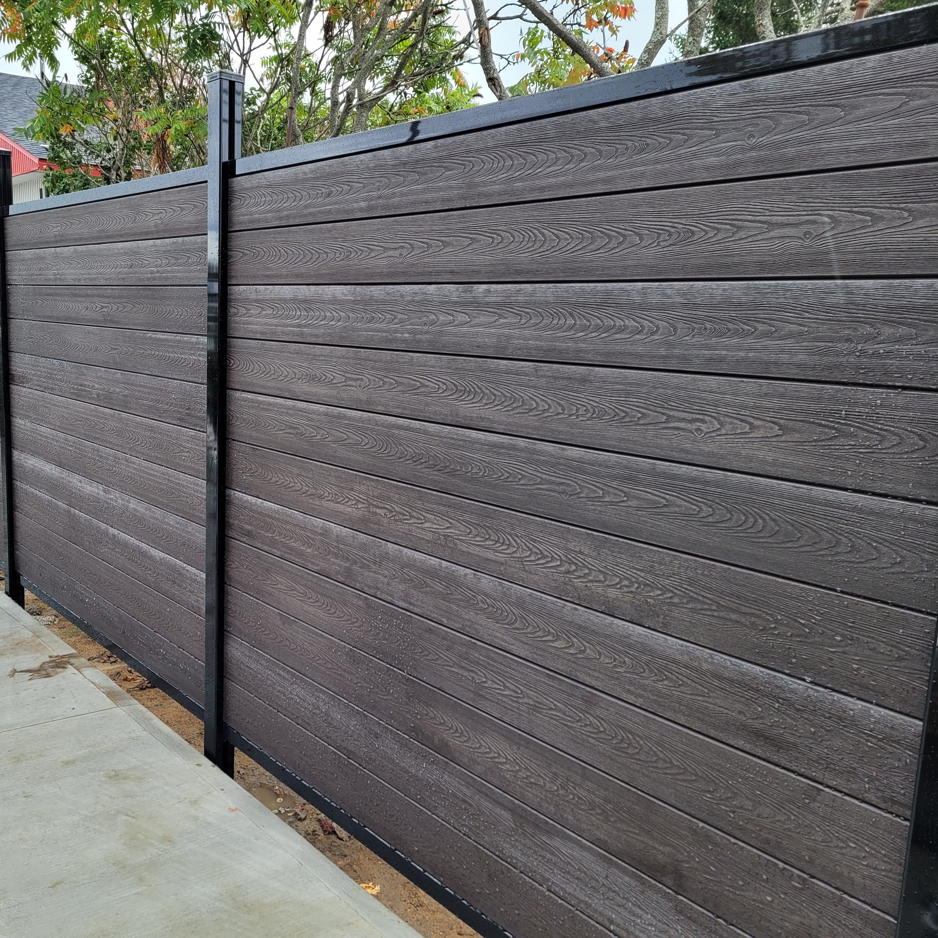 Composite WPC Privacy Fencing - Walnut
