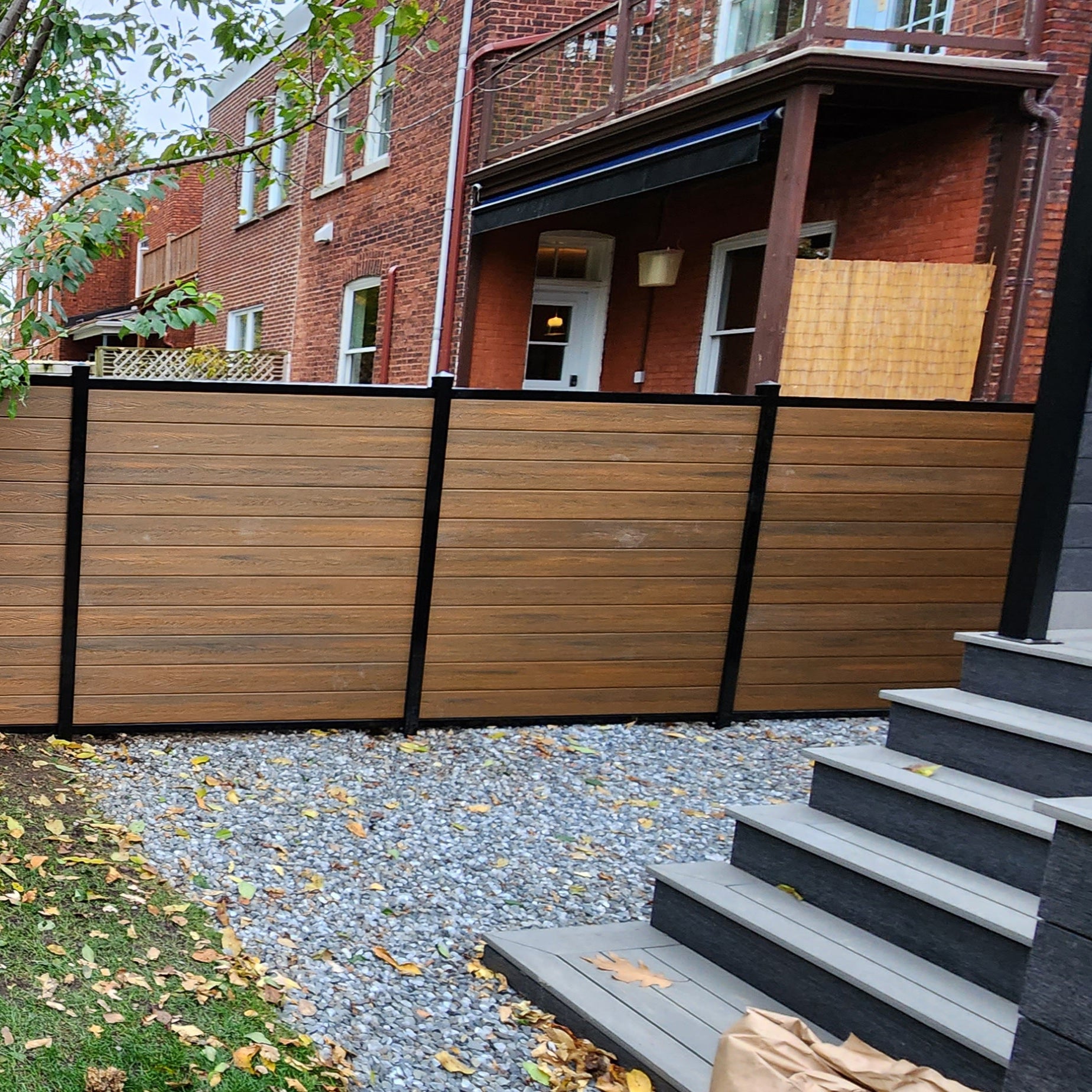 Composite WPC Privacy Fencing - Golden Teak
