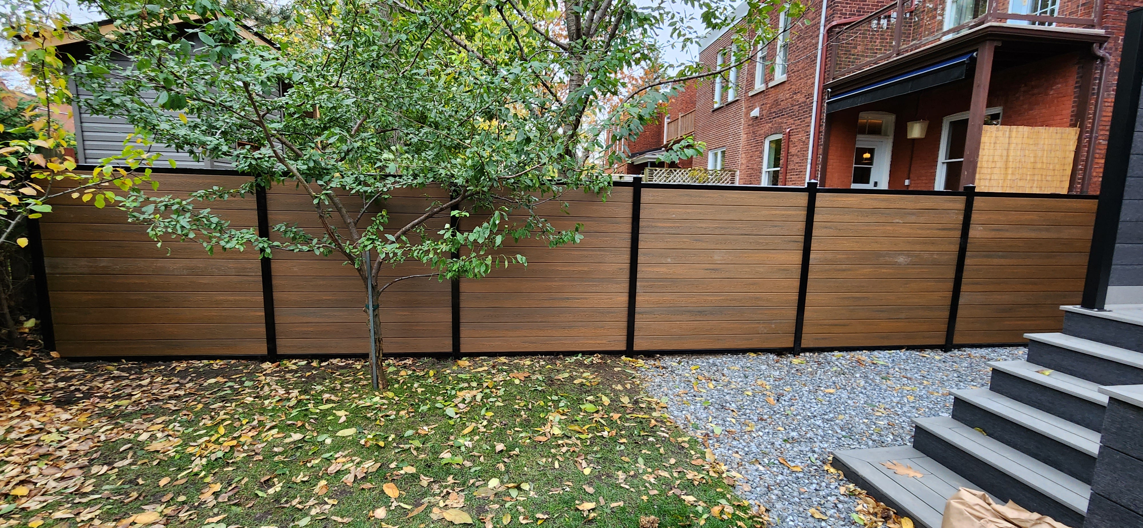 Composite WPC Privacy Fencing - Golden Teak